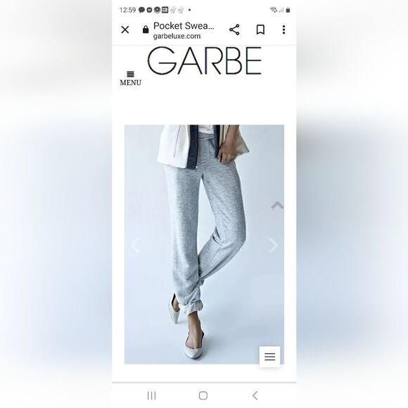 Garbe luxe Raw edge details, front pockets, cuffed hem. 100% supima cotton - Picture 1 of 10